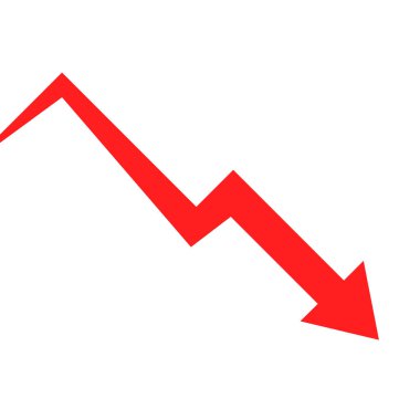 Kırmızı iş okunun düşüşü ticaret kaybı ve ekonomik durgunluğu temsil ediyor