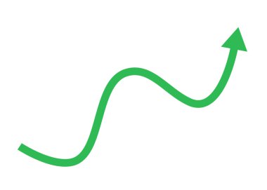 Yeşil Eğri Ok, İş Kârını ve Büyümesini Sembolize Ediyor