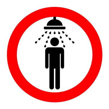 Havuz tabelasını kullanmadan önce duş al. Havuz işareti ve sembolü girmeden önce duş al