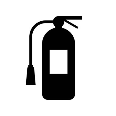 Yangın söndürücü Acil Durum Simgesi Siyah ve Beyaz Simgesi