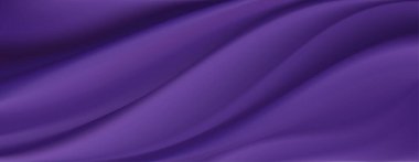 Pürüzsüz koyu mor ipek ya da saten lüks kumaş dokusu düğün arka planı olarak kullanılabilir. Lüks Noel geçmişi ya da yeni yıl geçmişi. 3d Vektör illüstrasyonu.