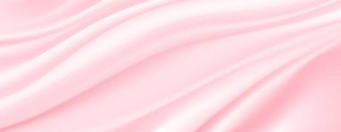 Yumuşak, yumuşak pembe ipek ya da saten lüks kumaş dokusu düğün arka planı olarak kullanılabilir. Lüks Noel geçmişi ya da yeni yıl geçmişi. Sepia tonunda. Retro tarzı. Vektör illüstrasyonu.