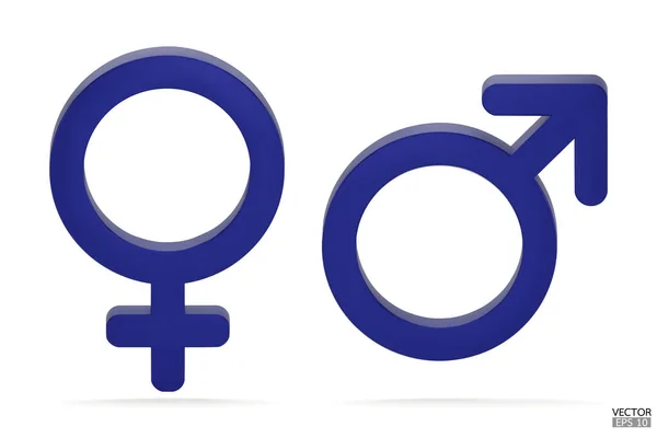 Male Female Symbol Icon Isolated White Background Male Female Icon — Stock Vector