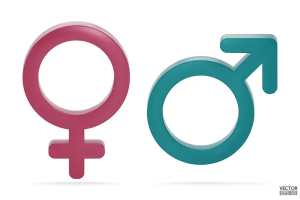 Hannlig Kvinnelig Symbol Ikon Isolert Hvit Bakgrunn Mannlig Kvinnelig Ikon – stockvektor
