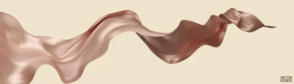 Létající Světlo Dusty Růžové Hedvábí Textilie Vlajky Pozadí Hladký Elegantní — Stockový vektor