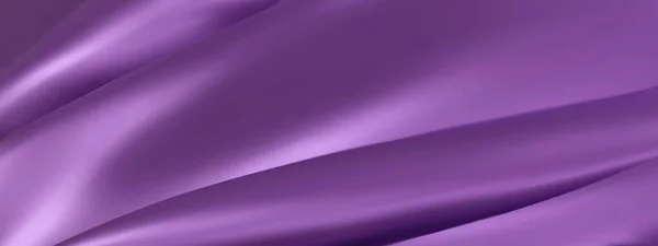 抽象的な紫色のベクトル背景 高級布や液体波 抽象的または紫色の生地のテクスチャの背景 紫色の布柔らかい波 サテン シルク 滑らかなエレガントな綿のケース — ストックベクタ