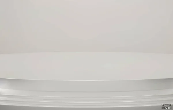 Αφηρημένο Πολυτελές Λευκό Φόντο Δειο Δωμάτιο Στούντιο Χώρος Καμπυλωτό Στάδιο — Διανυσματικό Αρχείο