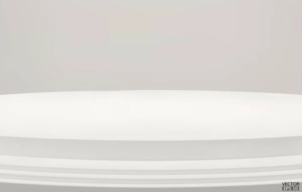 Abstract Luxo Fundo Branco Quarto Gradiente Branco Vazio Estúdio Espaço —  Vetores de Stock