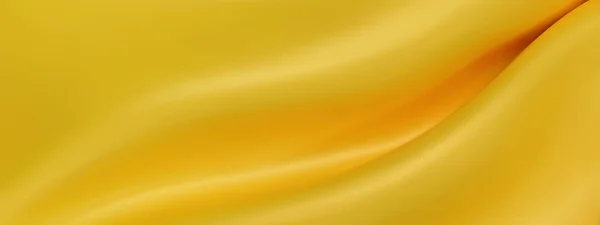 要旨黄色の絹のベクトル背景 高級布や液体波 抽象的または黄色の生地のテクスチャ背景 黄色の布柔らかい波 サテン シルク 滑らかなエレガントな綿のケース — ストックベクタ
