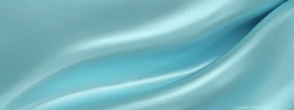 Абстрактный Синий Шелковый Векторный Фон Роскошная Голубая Ткань Жидкие Волны — стоковый вектор
