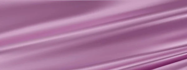 摘要浅紫色真丝矢量背景 华丽的白布或液体波 摘要面料纹理背景 浅紫色布柔波 丝绸和光滑典雅的棉布的折边 — 图库矢量图片