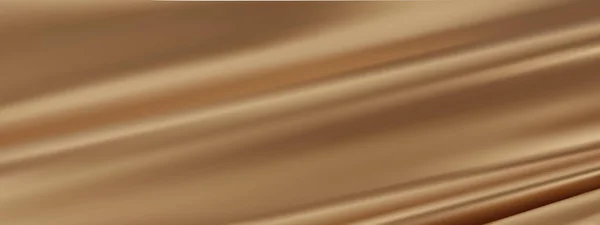 抽象的な金色の絹のベクトル背景 高級布や液体波 抽象または金の生地のテクスチャの背景 金の布柔らかい波 サテン シルク 滑らかなエレガントな綿のケース — ストックベクタ