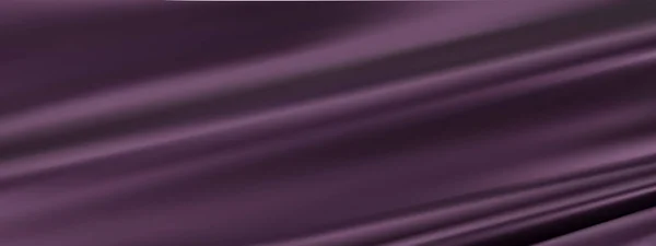 摘要深紫色真丝矢量背景 华丽的白布或液体波 摘要面料纹理背景 深紫色的布柔波 丝绸和光滑典雅的棉布的折边 — 图库矢量图片