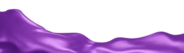 コピースペースと紫の絹繊維生地のフラグの背景 壮大な開会式のための滑らかなエレガントな紫色のサテン 紫のカーテン 3Dベクトル図 — ストックベクタ