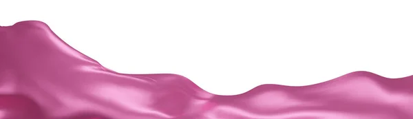 コピースペース付きピンクシルクテキスタイルファブリックフラグの背景 グランドオープン式のための滑らかなエレガントなピンクサテン ピンクのカーテン 3Dベクトル図 — ストックベクタ