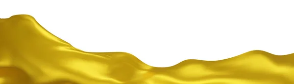 Žluté Hedvábí Textilie Vlajkové Pozadí Kopírovacím Prostorem Hladký Elegantní Žlutý — Stockový vektor