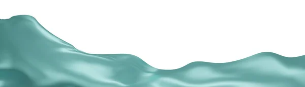 コピースペース付きのオパールブルーシルクテキスタイルファブリックフラグの背景 グランドオープン式のための滑らかなエレガントな青のサテン オパールブルーのカーテン 3Dベクトル図 — ストックベクタ