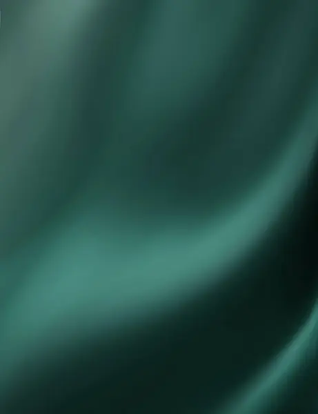 深绿色面料背景的奢华 丝质波纹织物的塞子 摘要布或液体波背景 缎子和棉花的折痕垂直的照片 3D矢量说明 — 图库矢量图片
