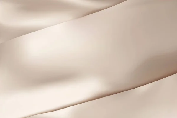 Luxo Fundo Textura Tecido Bege Fechar Tecido Seda Ondulado Tecidos — Vetor de Stock