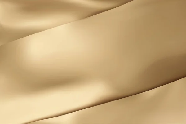 Luxo Fundo Textura Tecido Ouro Fechar Tecido Seda Ondulado Tecidos — Vetor de Stock