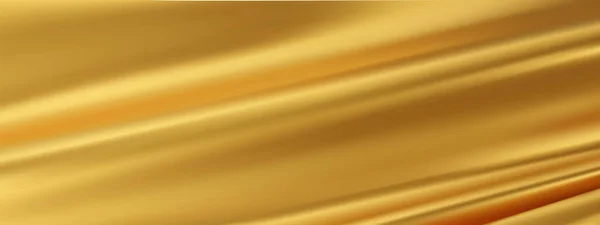 Abstrakt Gyllene Silke Vektor Bakgrund Lyxig Trasa Eller Vätskevåg Abstrakt — Stock vektor