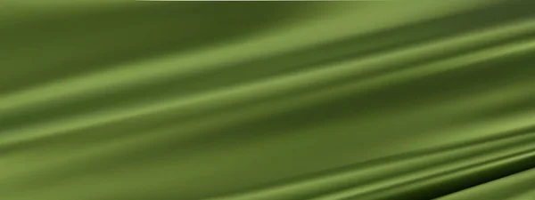 Fond Vecteur Abstrait Soie Verte Tissu Vert Luxe Vague Liquide — Image vectorielle