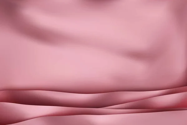 ピンクの生地の質感の背景の贅沢 熟した絹の生地の閉鎖 絹の生地をスタッキング ピンクの背景 3Dベクトル図 — ストックベクタ