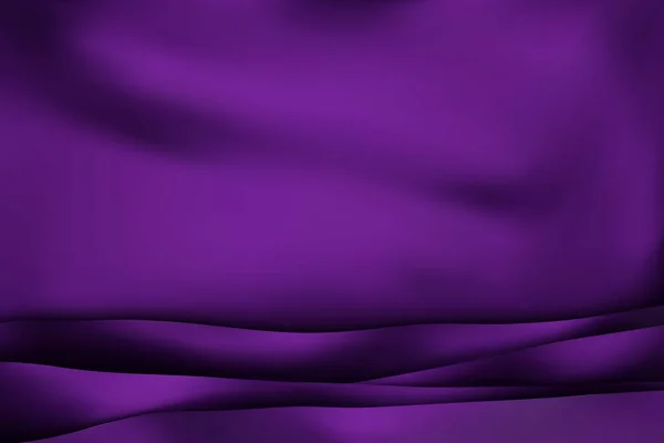 濃い紫色の生地の質感の背景の贅沢 熟した絹の生地の閉鎖 絹の生地をスタッキング 濃い紫色の背景 3Dベクトル図 — ストックベクタ