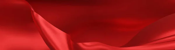 Der Luxus Der Roten Textur Hintergrund Nahaufnahme Aus Gewelltem Seidenstoff — Stockvektor