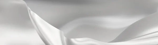 Luxe Van Witte Stof Textuur Achtergrond Sluitingen Van Geklonken Zijde — Stockvector
