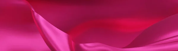 粉红面料背景的奢华 丝质波纹织物的塞子 装了两种面料的蚕丝 粉色背景 3D矢量插图 — 图库矢量图片