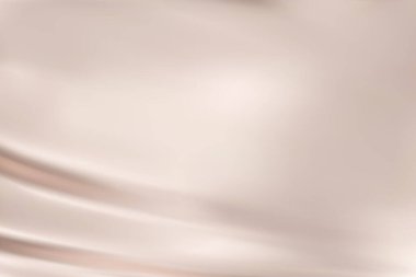 Soyut açık bej renk gradyan arkaplanı. Minimalist ince dalgalı ipek dokusu. 3B vektör illüstrasyonu.