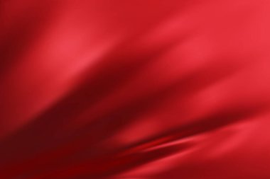 Soyut koyu kırmızı eğimli arkaplan. Minimalist ince dalgalı ipek dokusu. 3B vektör illüstrasyonu.