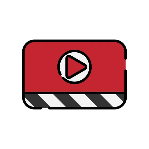Ikona Odtwarzacza Wideo Ilustracja Wektora — Wektor stockowy