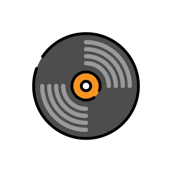 Ikone Der Vinylscheibe Vektorillustration — Stockvektor