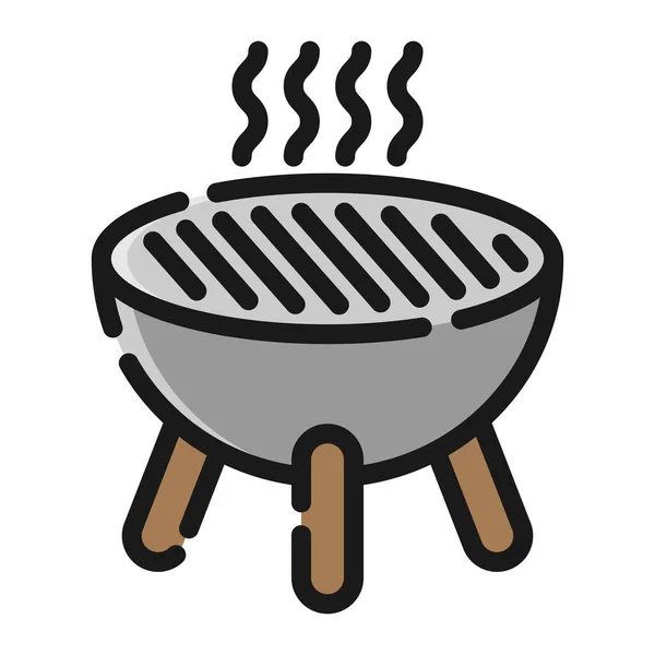 Icône Brasero Barbecue Illustration Vectorielle — Image vectorielle