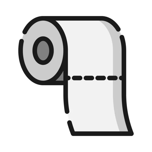 Toalettpapper Rulle Ikon Vektor Illustration — Stock vektor