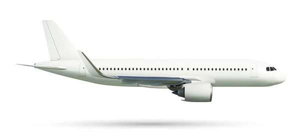 Aéronefs Avion Vue Latérale Illustration Vectorielle — Image vectorielle