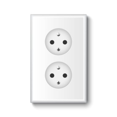 Soket güç tipi elektrik prizi anahtarı, vektör illüstrasyonu