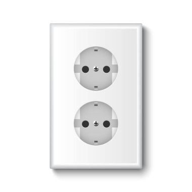 Soket güç tipi elektrik prizi anahtarı, vektör illüstrasyonu
