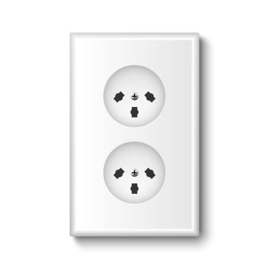 Soket güç tipi elektrik prizi anahtarı, vektör illüstrasyonu