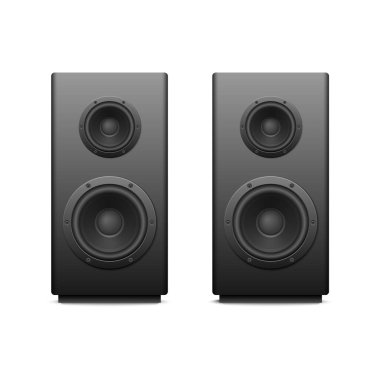 ses hoparlörü ya da subwoofer beyaz arkaplanda izole edilmiş, vektör illüstrasyonu