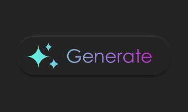 Yapay zeka kullanıcı arayüzü oluştur. Web sitesi için yapay zeka UI UX tasarım konsepti, kara arkaplanda izole edilmiş uygulama. Vektör illüstrasyonu