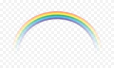 Gökkuşağı ikonu, gökkuşağı. Şeffaf arkaplanda yağmur damlaları. Yağmurlu fırtına ve saydam arkaplanda izole edilmiş beyaz bulut. vektör illüstrasyonu