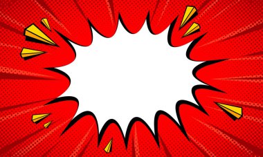 Şimşek çakan boş bir çizgi film arka planı. boş arkaplan gök gürültüsü şimşeği. Çizgi film tarzı. vektör illüstrasyonu