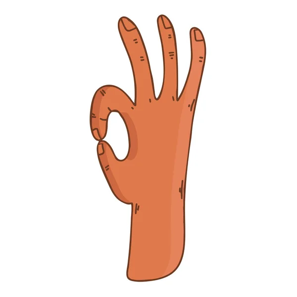 Χέρι Που Δείχνει Ένα Σημάδι Όλα Είναι Εντάξει Διανυσματική Απεικόνιση — Διανυσματικό Αρχείο