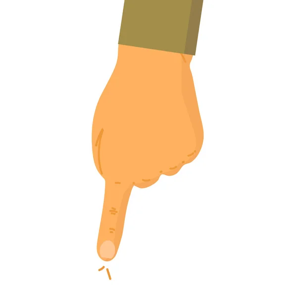 Hand Pointing Index Finger Touches Screen Shows Something Icon Vector — Stock Vector
