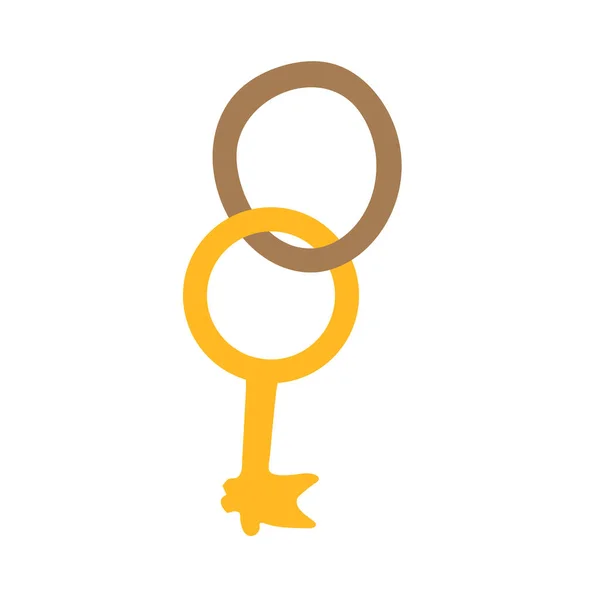 Hand Hand Mit Goldenem Schlüssel Schlüssel Zum Mitnehmen Entwerfen Cliparts — Stockvektor