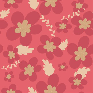 Bahçe çiçeği, bitkiler, botanik, moda için dikişsiz desen vektör tasarımı, kumaş, duvar kağıdı ve yeşil nane arka plan rengi tüm baskılar. Küçük çiçek sevimli desen. Küçük renkli çiçekler