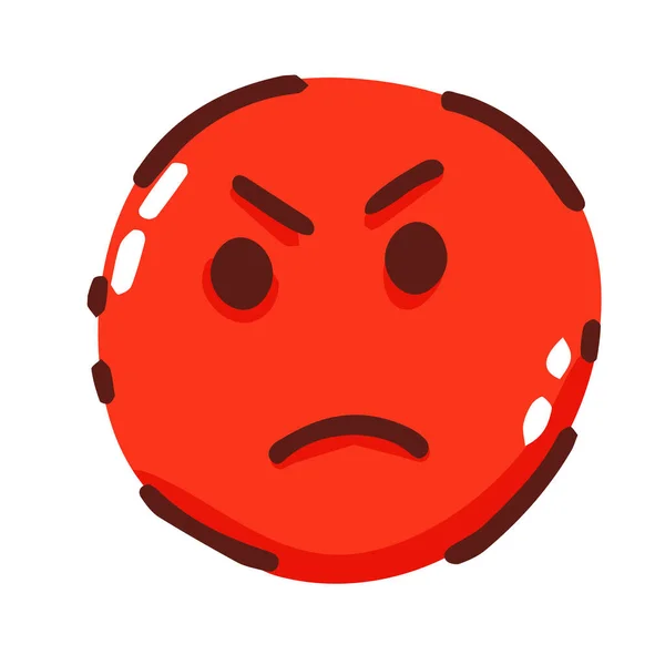 Smiling Emoji Red Angry Emoticon Anger Anger — Stock Vector